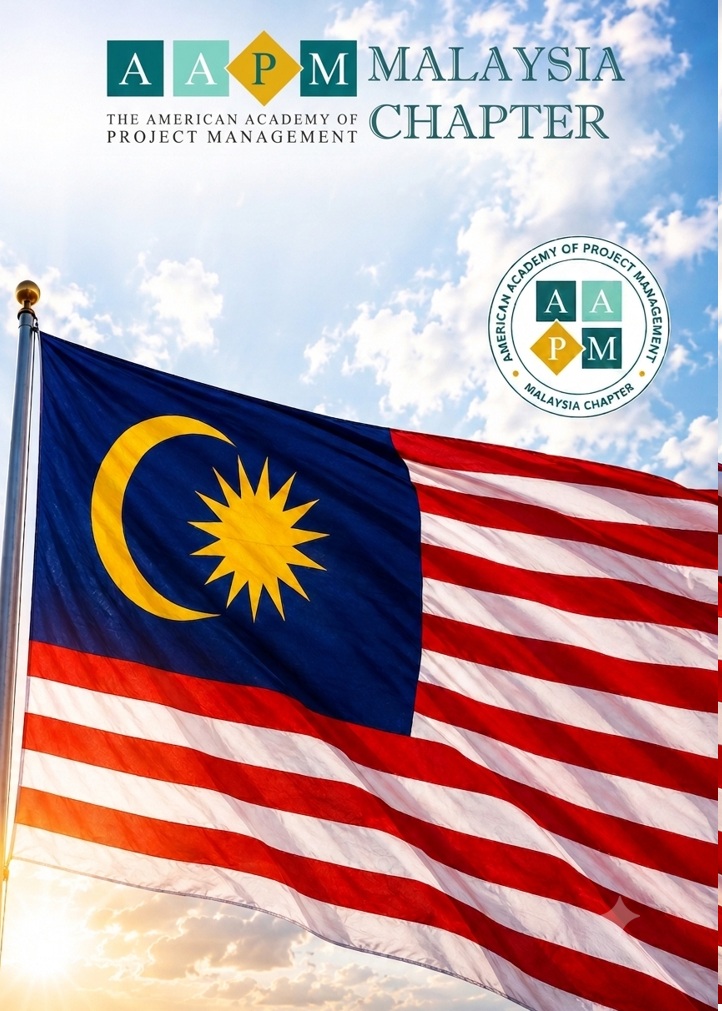 Kuala Lumpur skyline with the Petronas Towers and the Malaysian flag at sunset